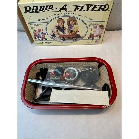 Radio Flyer Little Red Wagon Model 5 Steel Metal Doll Size - Picture 4 of 4